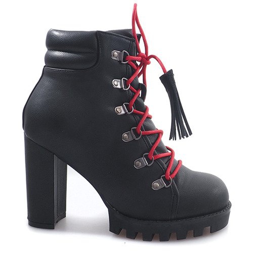 Tied Booties Workers 9101-1 Black svart
