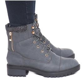 Varma stövlar B9817-KB Grå