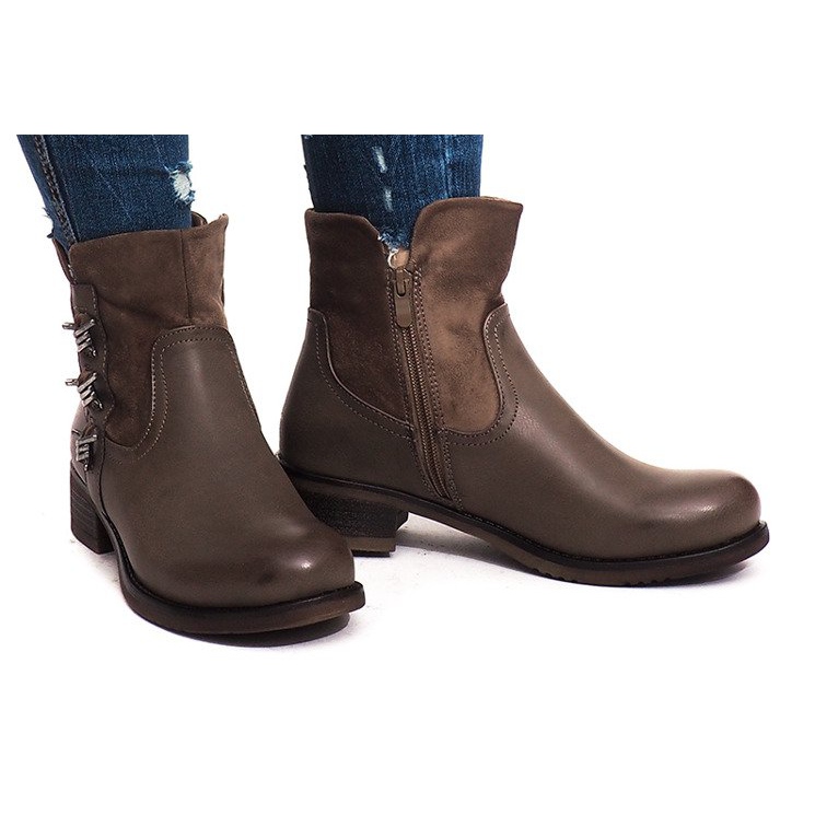 Varma stövlar 4417 Khaki mångfärgad grön