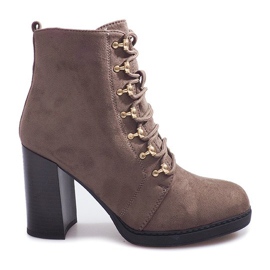 Varma stövlar på ett inlägg 0-195 khaki mångfärgad grön