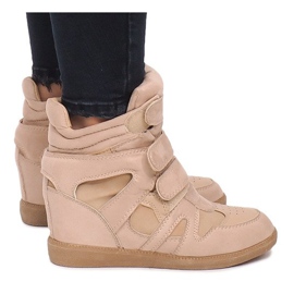 Wedge Sneakers BZ8386 Khaki mångfärgad grön