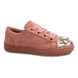 Rikt dekorerade Sneakers 6192 Rosa