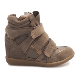 Wedge Sneakers R9686 Khaki mångfärgad grön
