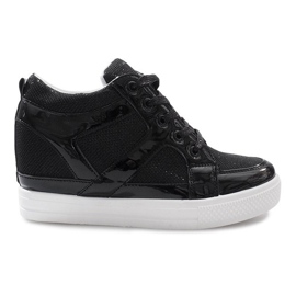 Svarta Lucienne wedge sneakers