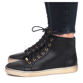 Svarta openwork Maud sneakers