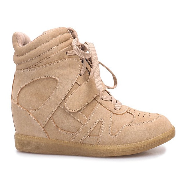 Beige wedge sneakers Nadine