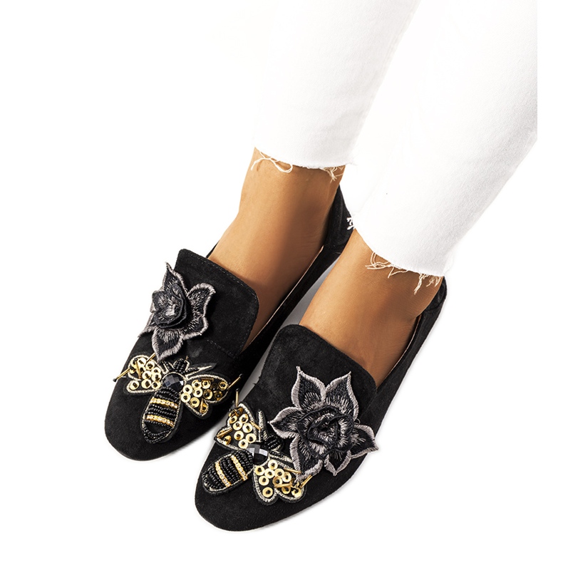 Svarta Sandra herrar ballerinor