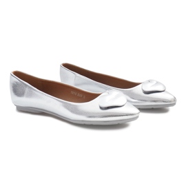 Silverballerinor med mun grå