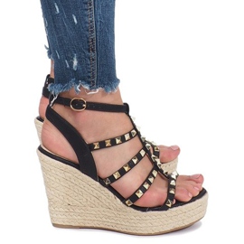 Svarta kilsandaler från Mood espadrilles