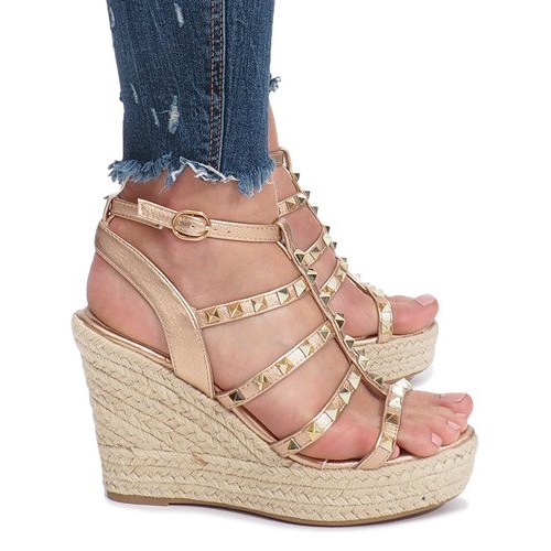 Champagne kil sandaler Mood espadrilles gyllene