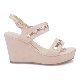 Beige kile sandaler Give it Up