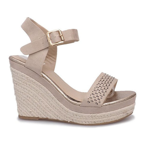 Beige kile sandaler Move On