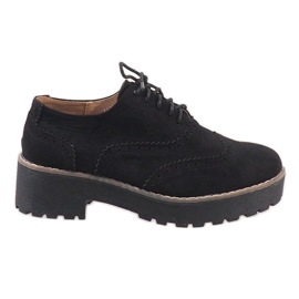 Svarta högklackade jazzskor LL185