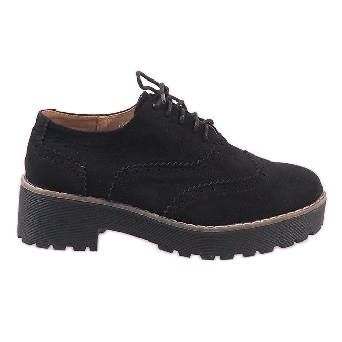 Svarta högklackade jazzskor LL185