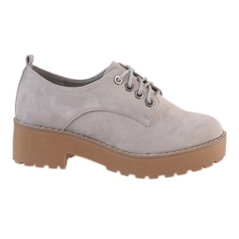 Grå högklackade skor LL183