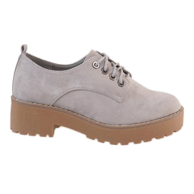 Grå högklackade skor LL183