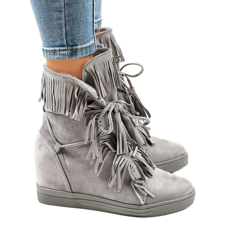 Gråisolerade sneakers H6301AR-36