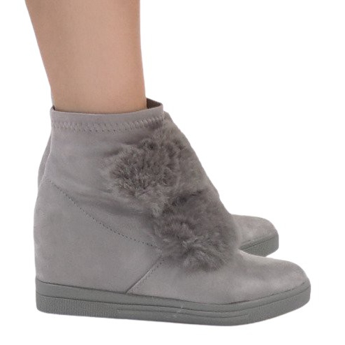 Gråisolerade sneakers H6503A-26