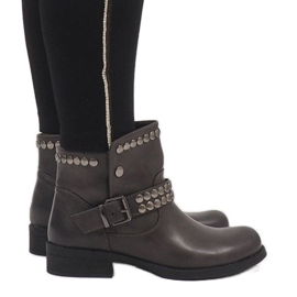 Marquiiz Grå dekorerade stövlar HUQ-008