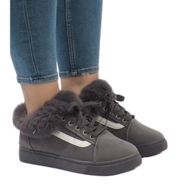 Grå stövlar, isolerade sneakers FB-186