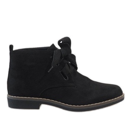 Svarta mocka stövlar QL-66