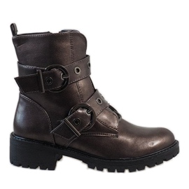 Dam stövletter med spännen 9068 mångfärgad