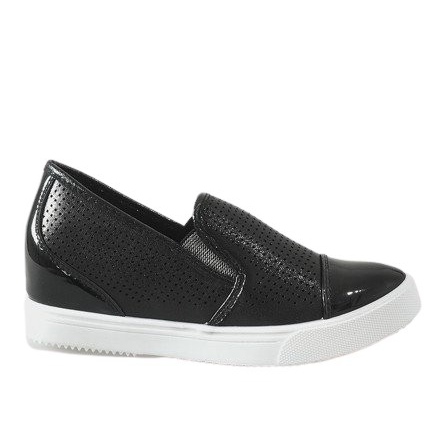 Svarta sneakers på kilen DD439-1