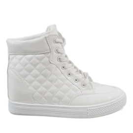 Vita sneakers med quiltade kilar DD478-2