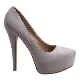 Grå mocka plattform på en LE107A häl