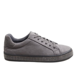 Grå snörsneakers BS098