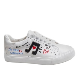 Vita sneakers med en touch av G-106