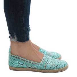 Gröna sneakers med spets JX57P