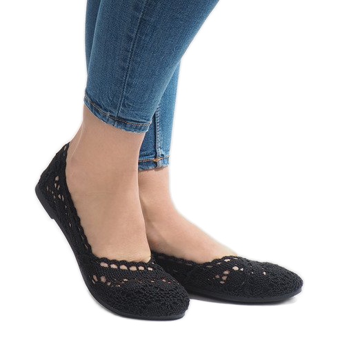 JX59P svarta spetsskor