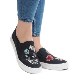 Svarta NB102P slip-on sneakers