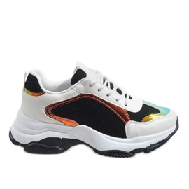 Svarta trendiga sportskor 2018-6 vit