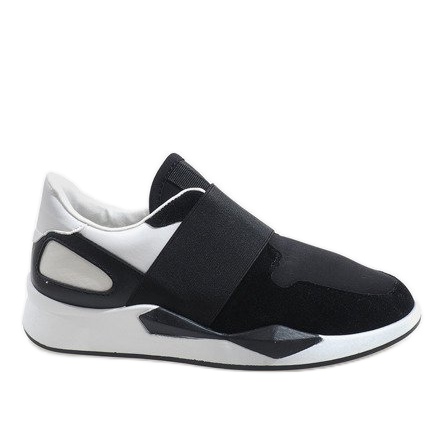 Svarta sneakers tillverkade av lycra R371