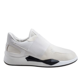 Vita sneakers tillverkade av lycra R371