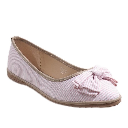 Rosa ballerinor med rosett SK40