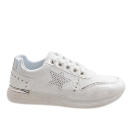 Grå sportskor med en stjärna XSM101-19 vit