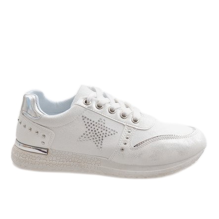 Grå sportskor med en stjärna XSM101-19 vit
