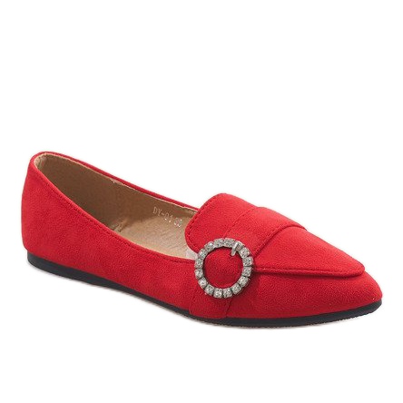 Röda DY-01 ballerina loafers