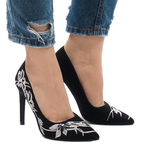 Svart mocka höga klackar 16032-18