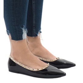 Svarta ballerinor med dubbar 127-16