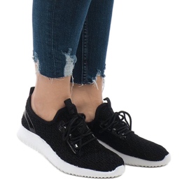 Svart mesh sportskor G8347-1