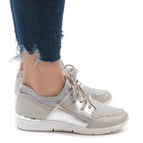 Grå fashionabla sportskor A281