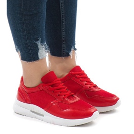 Röda trendiga sportskor LS180406