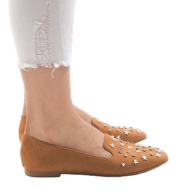 Kamel loafers ballerina F3262 brun