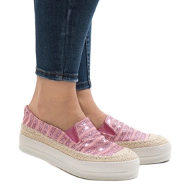 Rosa espadrillessneakers på GH001 -plattformen