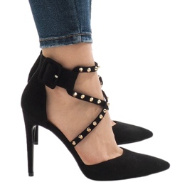 Svarta mocka höga klackar GH11547