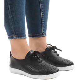 Svarta openwork -sneakers HR61116